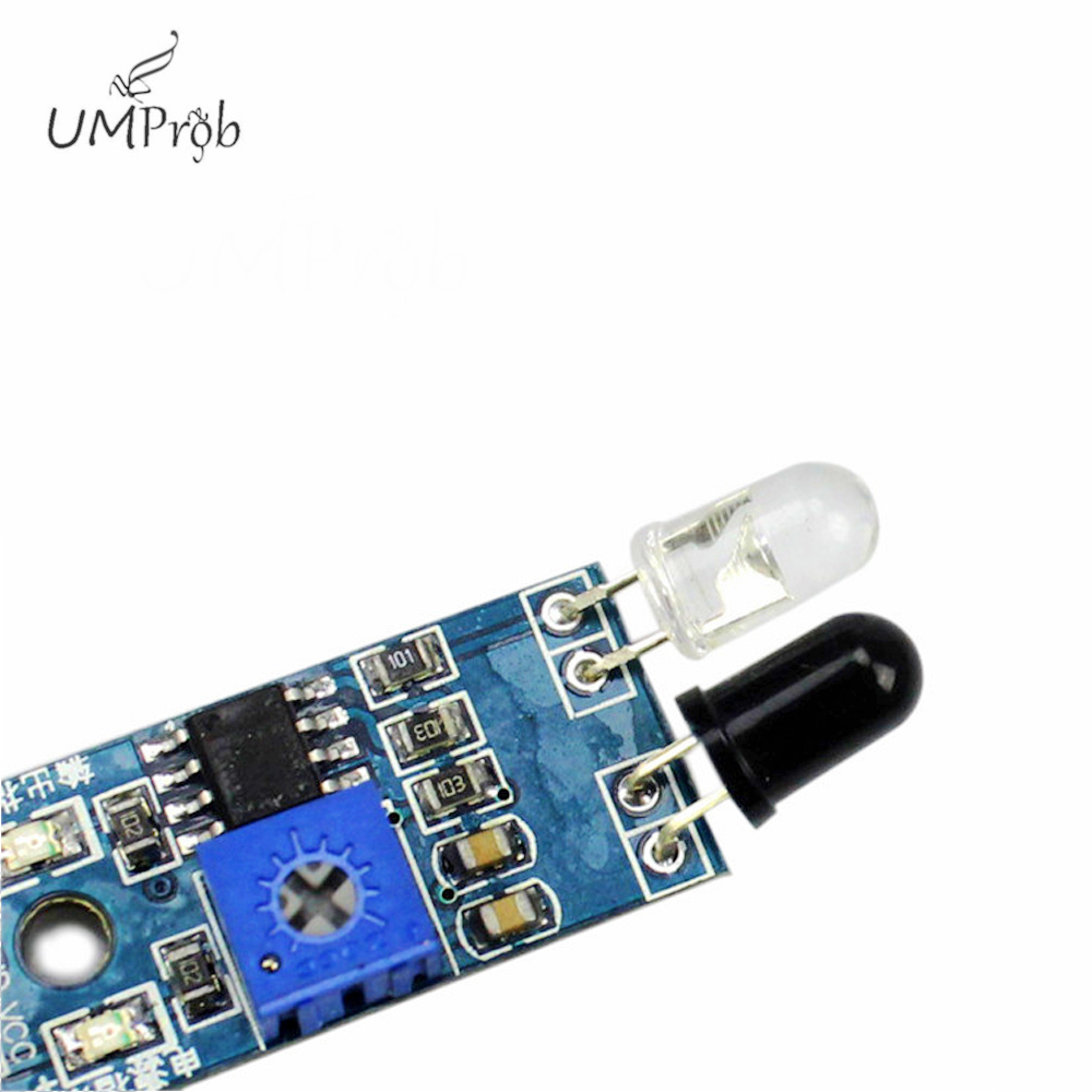 Diy Analog Electronics - Speelgoedautorobot 3-pins 3,3-5V IR infrarood obstakeldetectiesensormodule