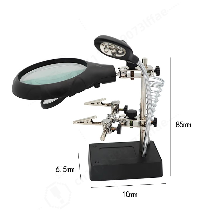 Diy Electronics Workbench - 10X Lasloep met LED-verlichting, elektrische soldeerboutstandaard,