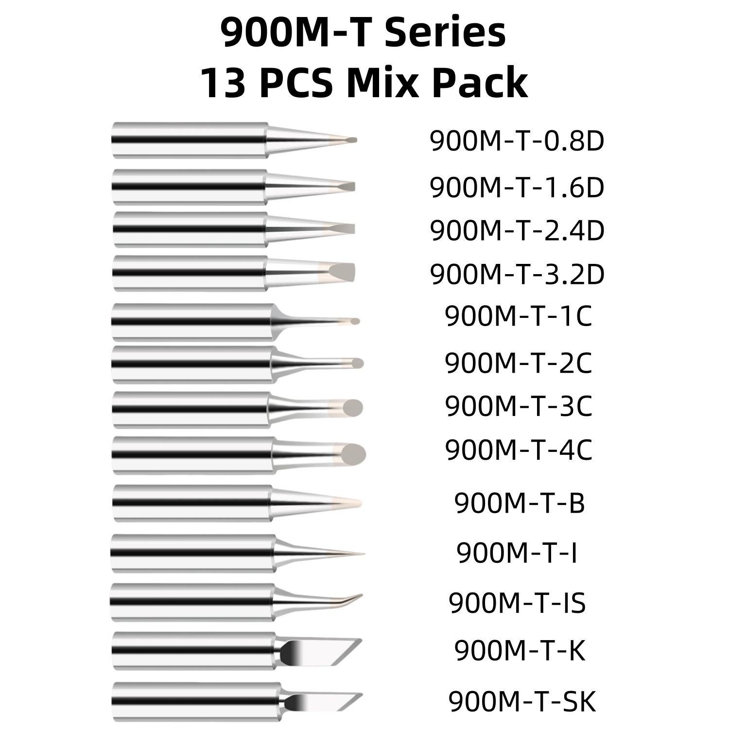 Soldering Iron Kit - 13 stks/set 900M-T Soldeerbout Hoofd MIX