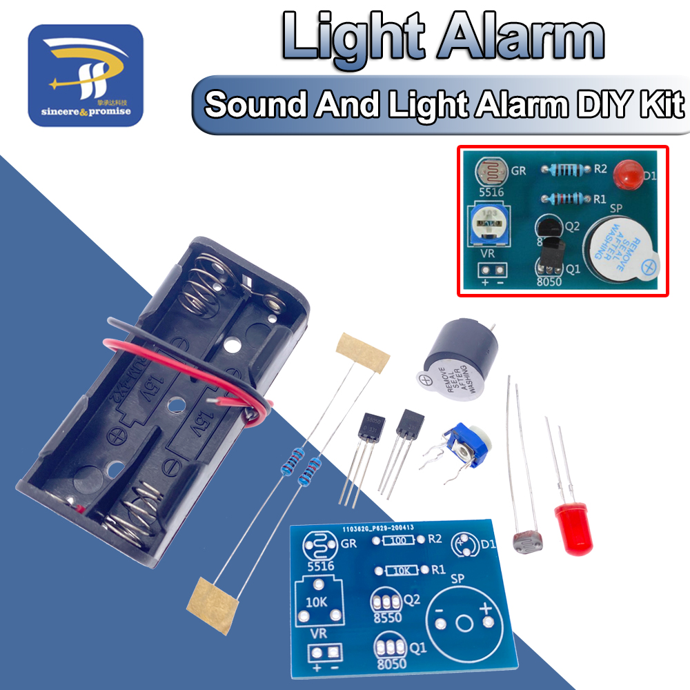 Diy Electronics Websites - Lichtgevoelige Sound Light Alarm Diy Kit