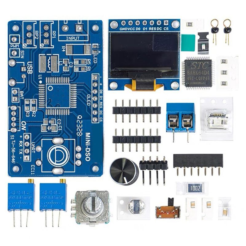 Diy Electronic Components - AT14 Digitale DIY-oscilloscoopkit STC8K8A Microcontroller Elektronische