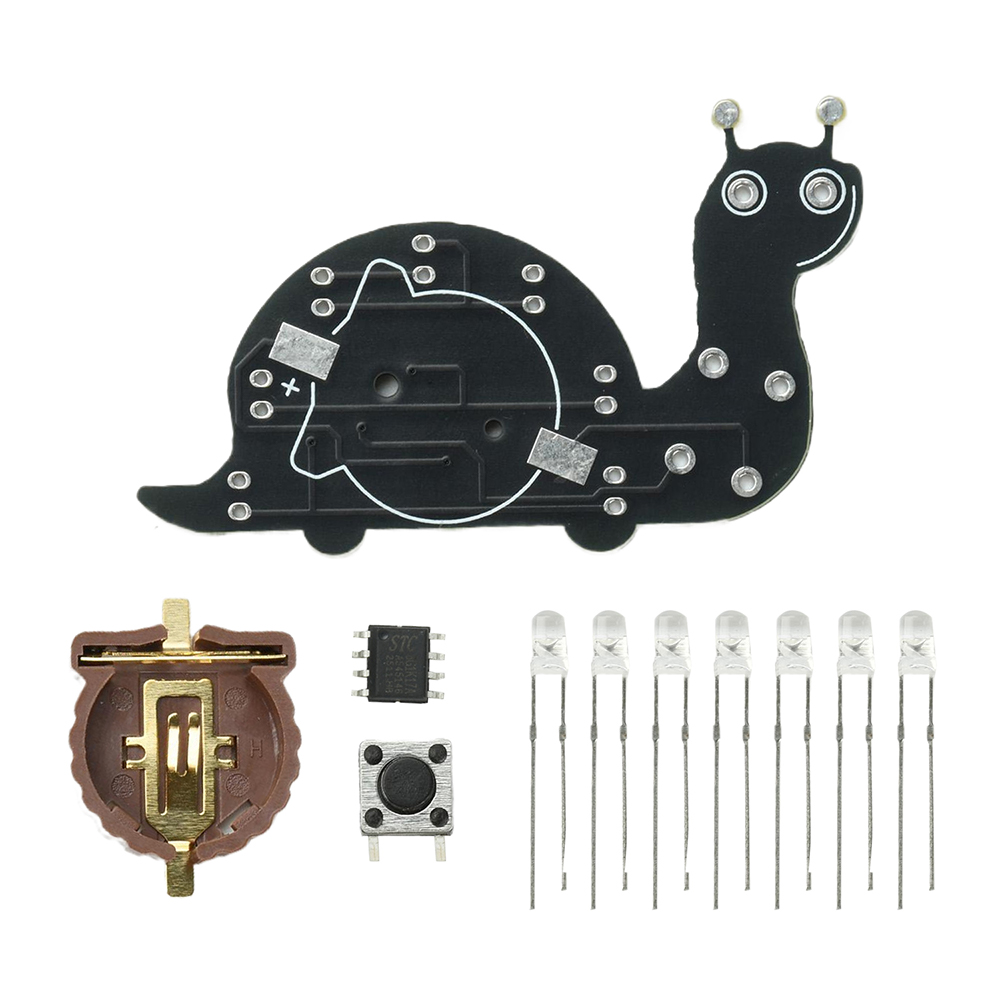 Diy Electronics Kits For Beginners - Snail LED Flowing Light Soldeerpraktijk PCB