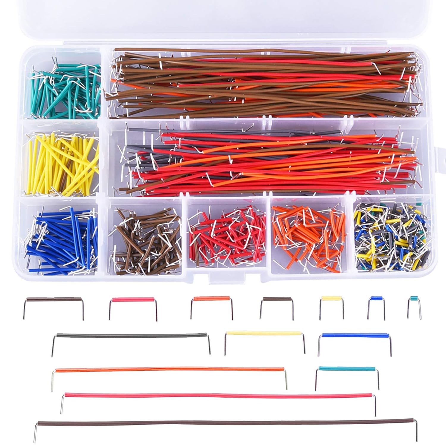 Diy Electronics Breadboard - 560-delige doorverbindingsdraadset 14 lengtes geassorteerde voorgevormde
