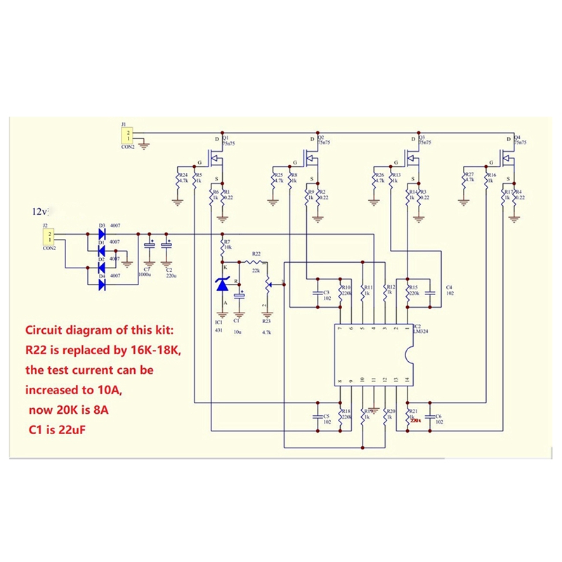 Diy Electronic Load - A46T DIY Kits 150W 10A Batterijcapaciteitstester