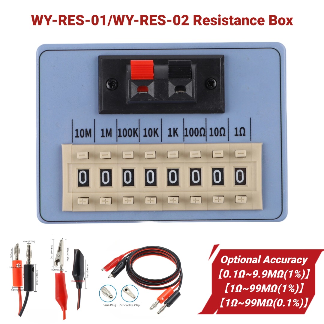 Diy Electronics Websites - WY-RES-01 Verstelbare weerstandsbox, compact draagbaar weerstands-insteelgereedschap