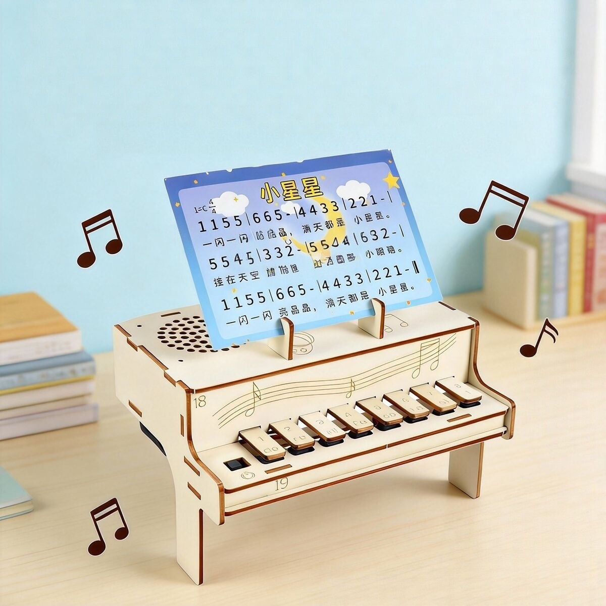 Diy Electronics Music - DIY houten elektronische pianomodel STEM-montagekit Natuurkunde