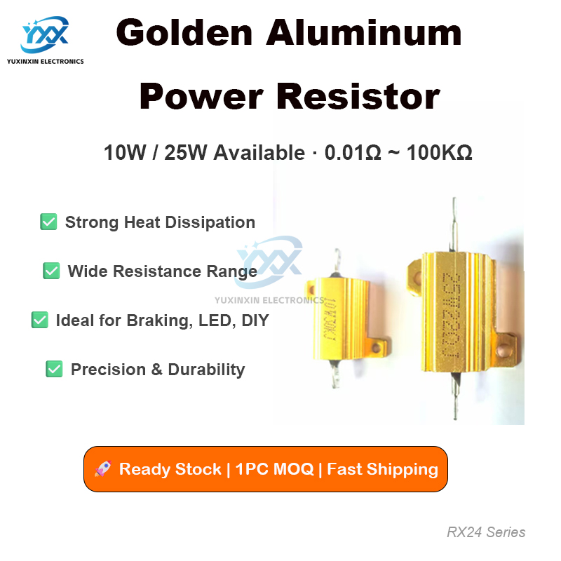 Diy Electronic Load - 1PCS RX24 Vermogensweerstand 10W 25W 0.01R