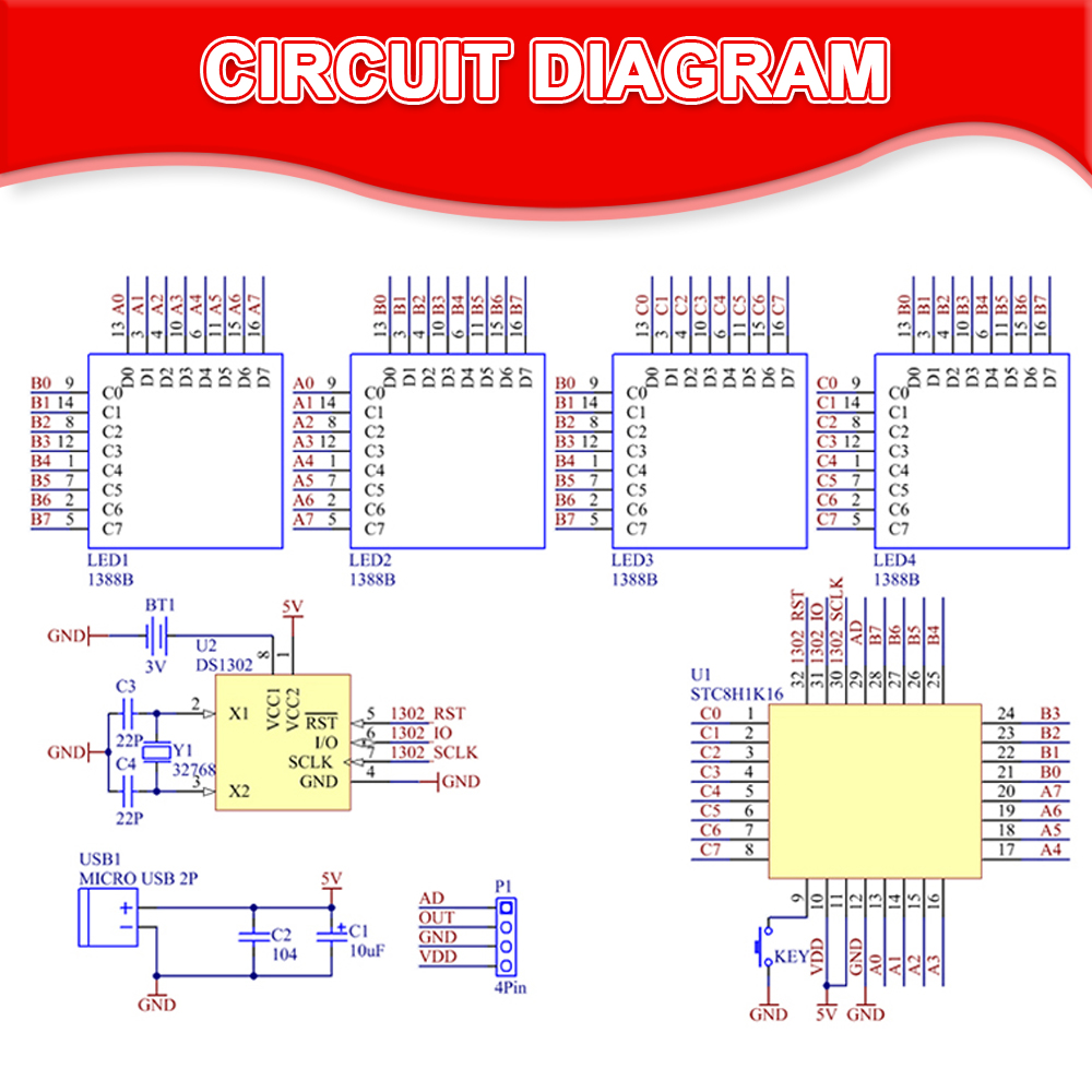 DIY LED Muziek Spectrum DS1302 - Diy Electronics Music recensie en prijs