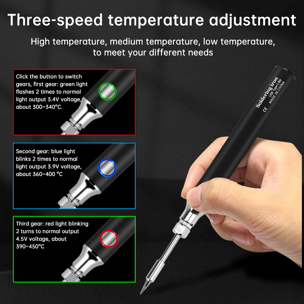 Mini USB Type-C soldeerbout 3  - Flux Pen Electronics recensie en prijs
