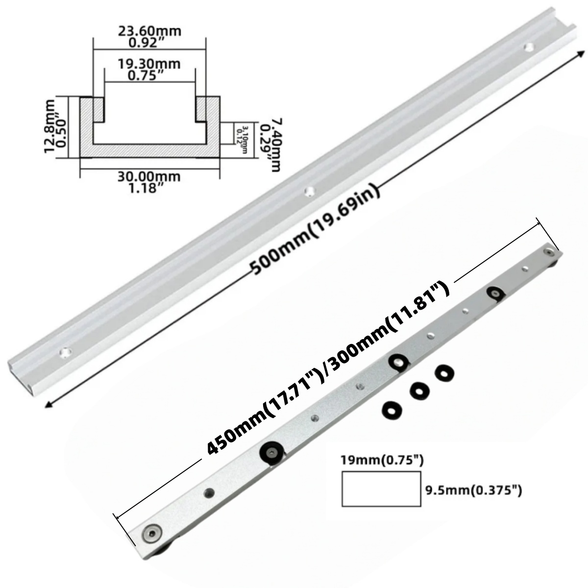 1 Set Aluminium T-Track Slot & - Diy Electronics Workbench recensie en prijs