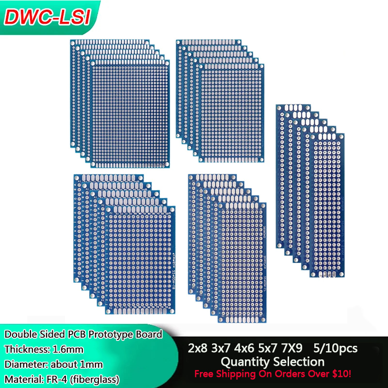 5/10PCS Blauw dubbelzijdig PCB - Diy Electronics Workbench recensie en prijs