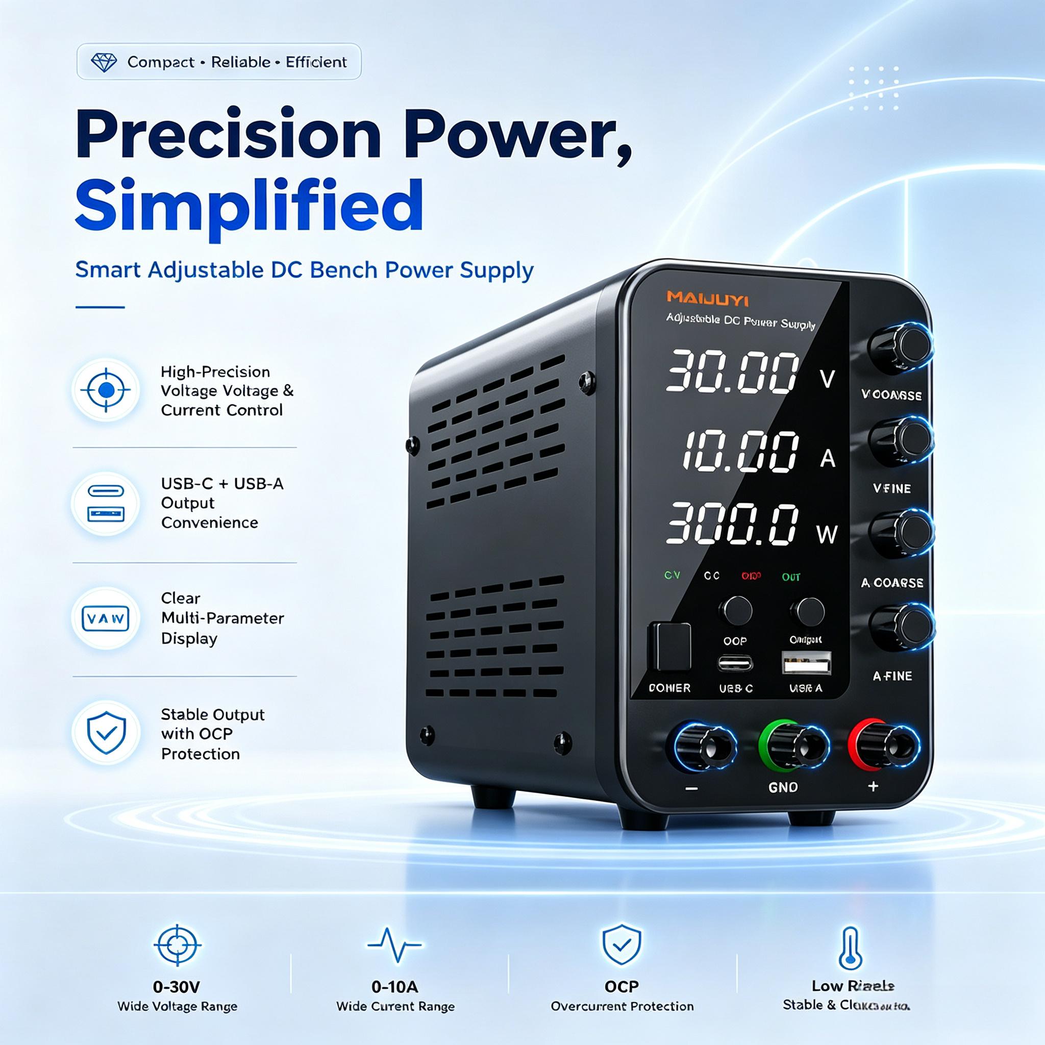 DC-voeding Multi-spec 30V 10A  - Dc Power Supply Variable recensie en prijs