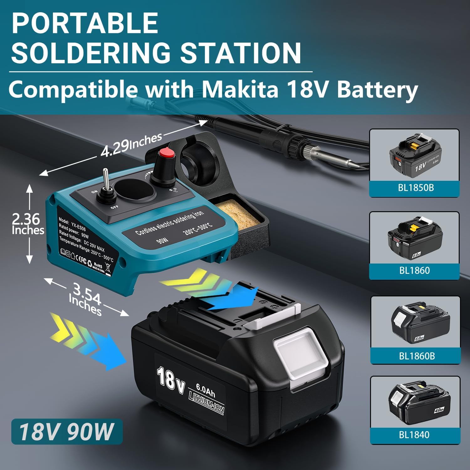 90W LED digitale draadloze sol - Soldering Iron Kit recensie en prijs
