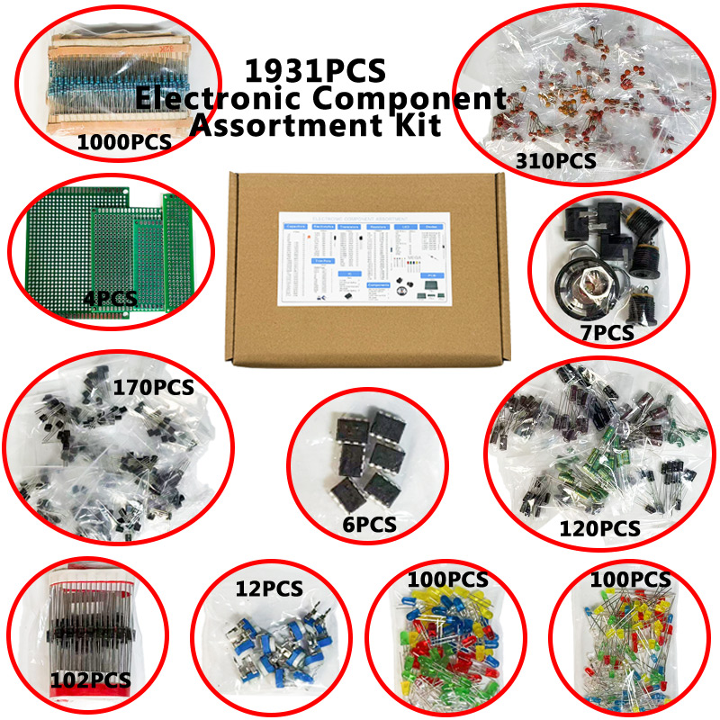 1900 stuks elektronische compo - Diy Electronic Components recensie en prijs