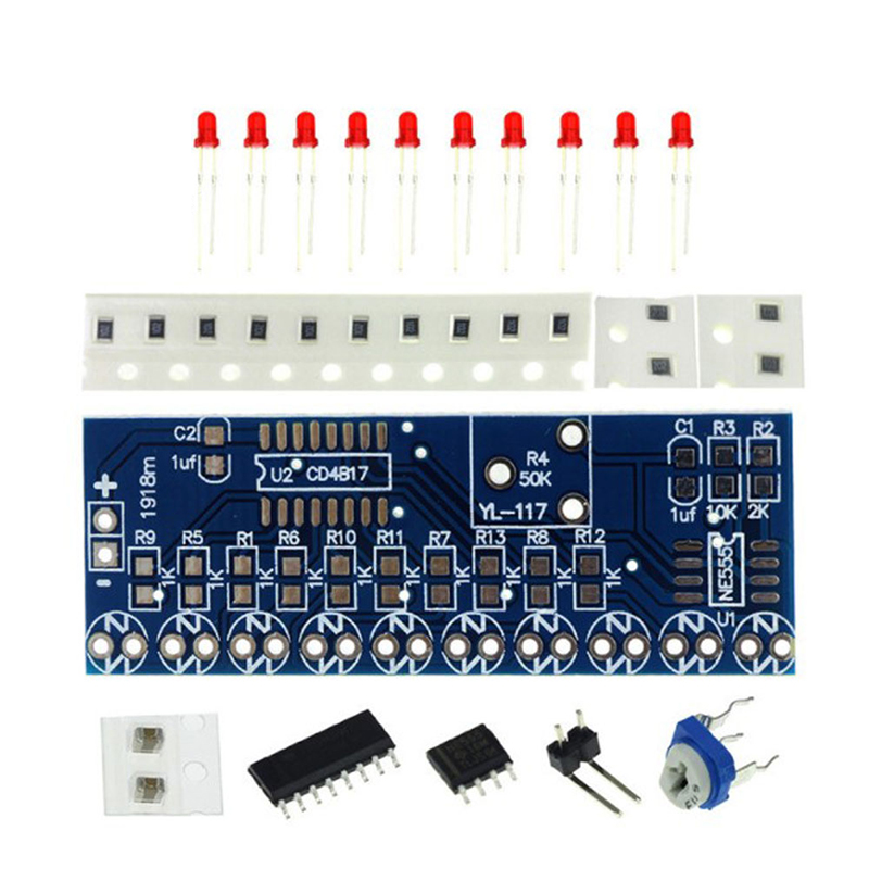 NE555+CD4017 Running LED Flow  - Diy Electronics Websites recensie en prijs